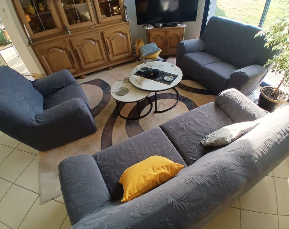 Ensemble salon cuir de buffle ? 3 pi&egrave;ces Meubles