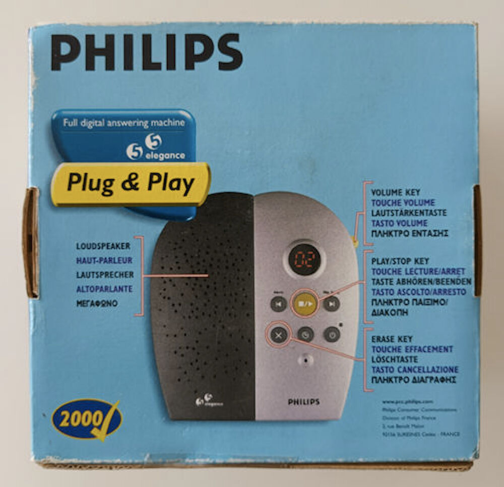 R&eacute;pondeur t&eacute;l&eacute;phonique Philips Tlphones et tablettes