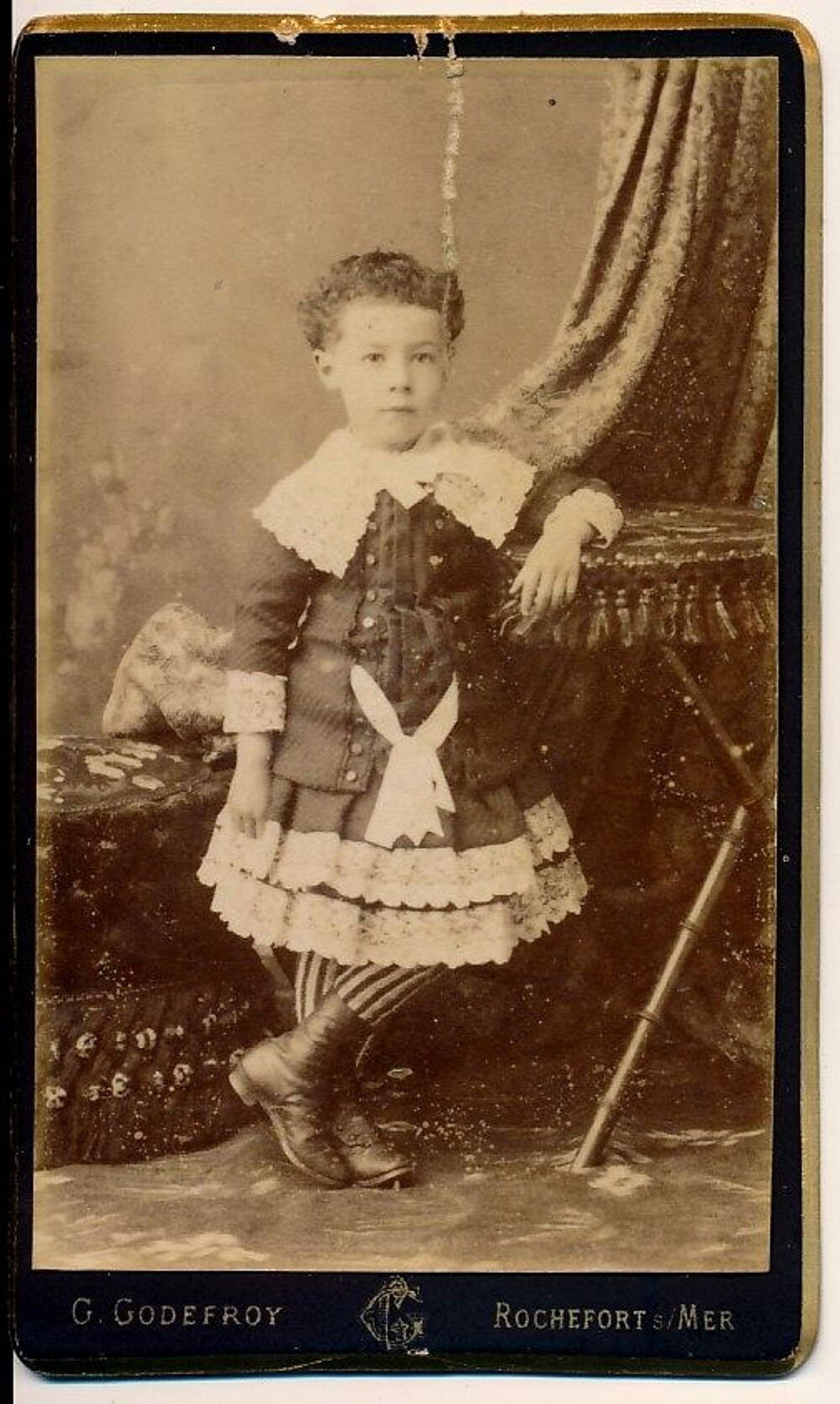 Portrait Enfant Photographie Godefroy Rochefort sur Mer XIXe 