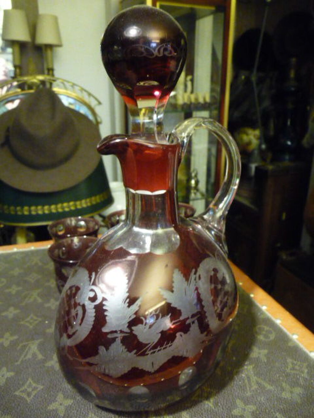  service &agrave; liqueur en cristal taill&eacute; Décoration