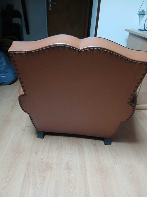 2 Fauteuils Club Vintage marron clair Wavrin (59)