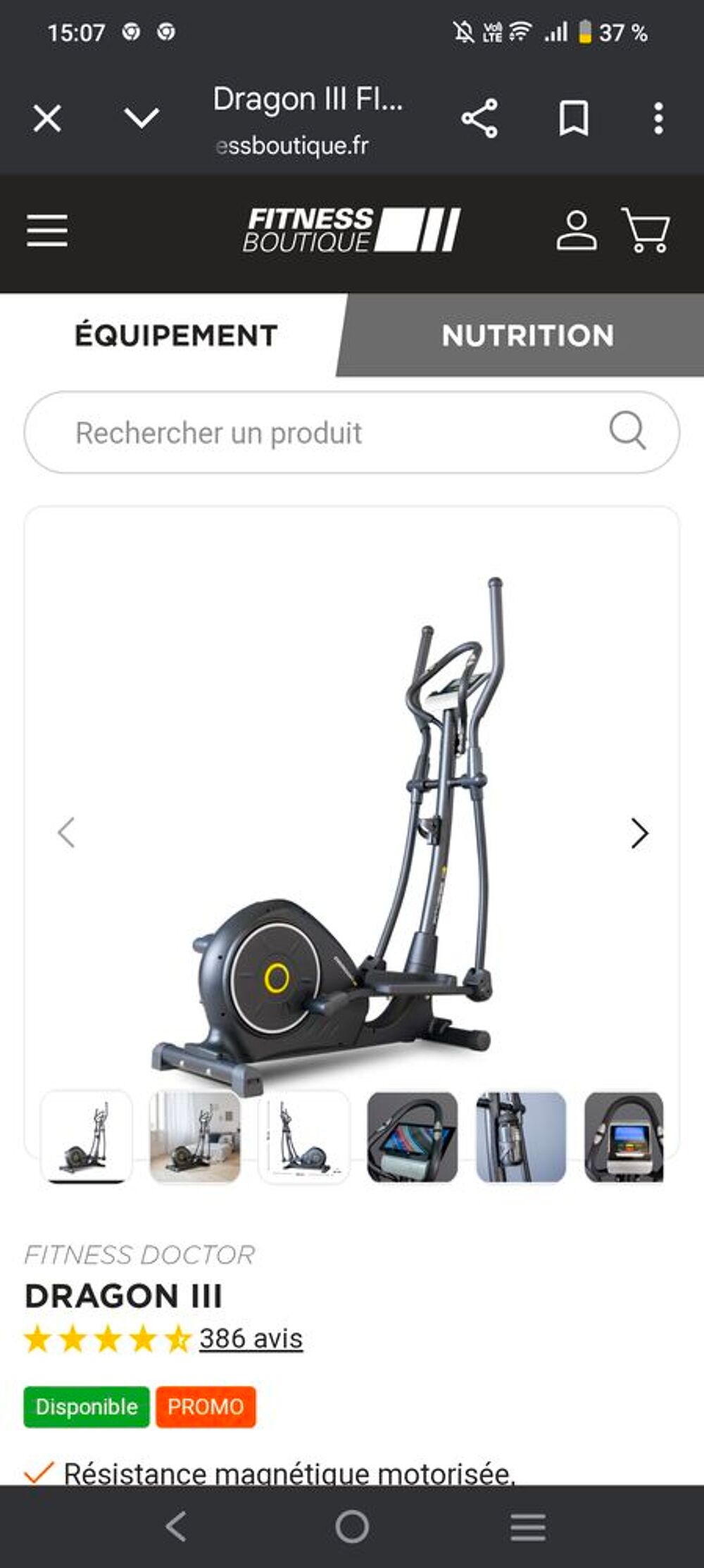 V&eacute;lo elliptique Sports