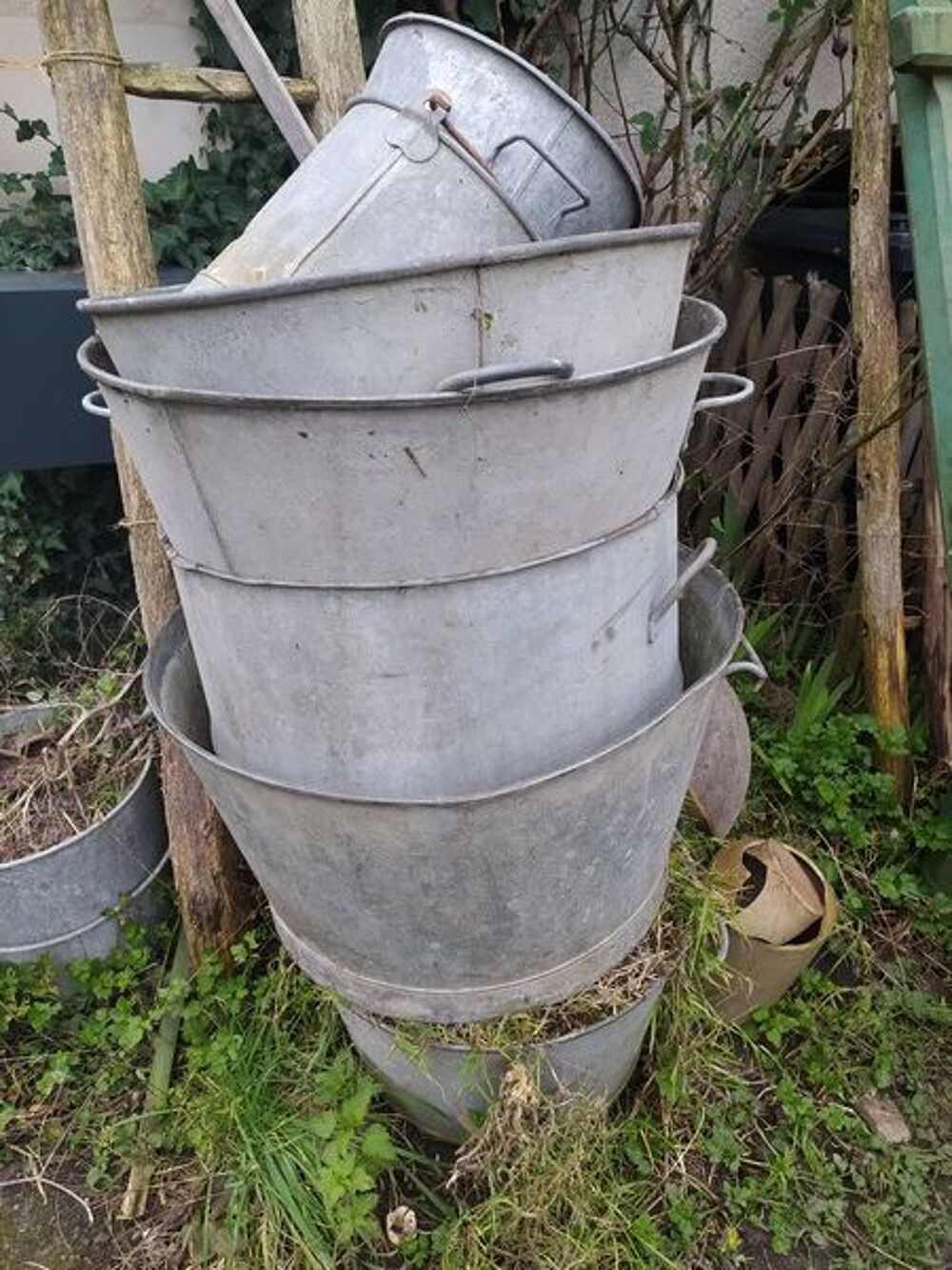 Bassines Zinc Pot Jardin Plantation Diff&eacute;rents Mod&egrave;les
Jardin