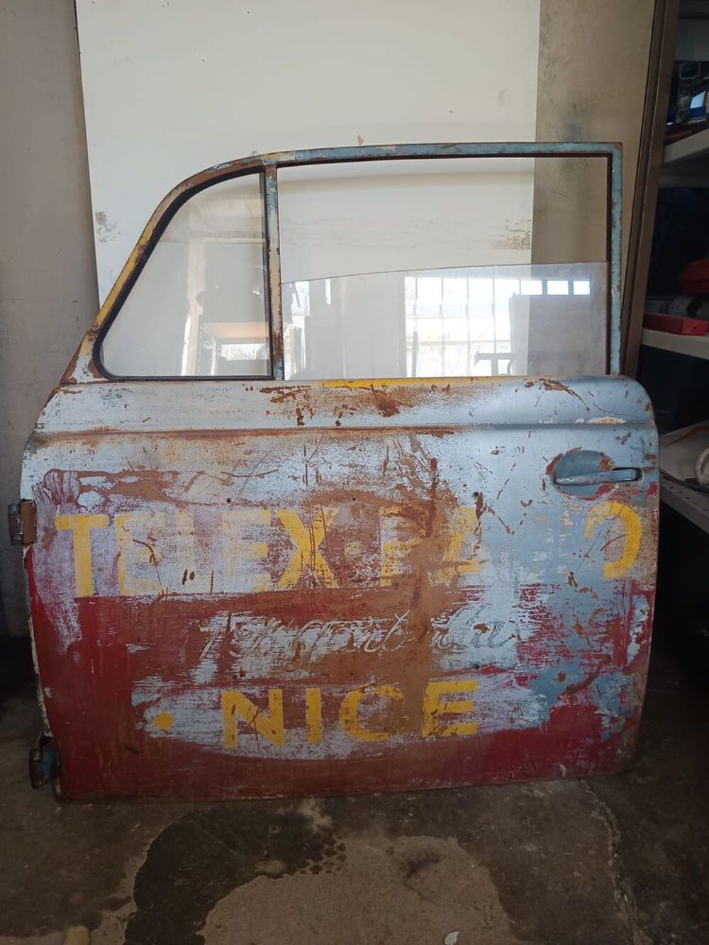 Porti&egrave;re ancienne RENAULT JUVAQUATRE - D&eacute;co Vintage "TELEX 