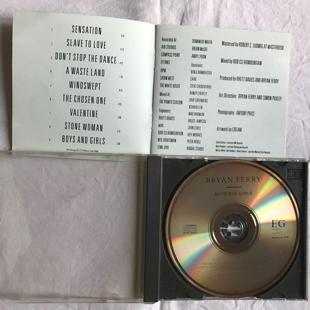 CD Bryan Ferry - Boys And Girls CD et vinyles