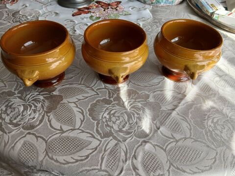  Trois bols vintage à soupe à l'oignon tête de lion N°1463 5 Beaune (21)