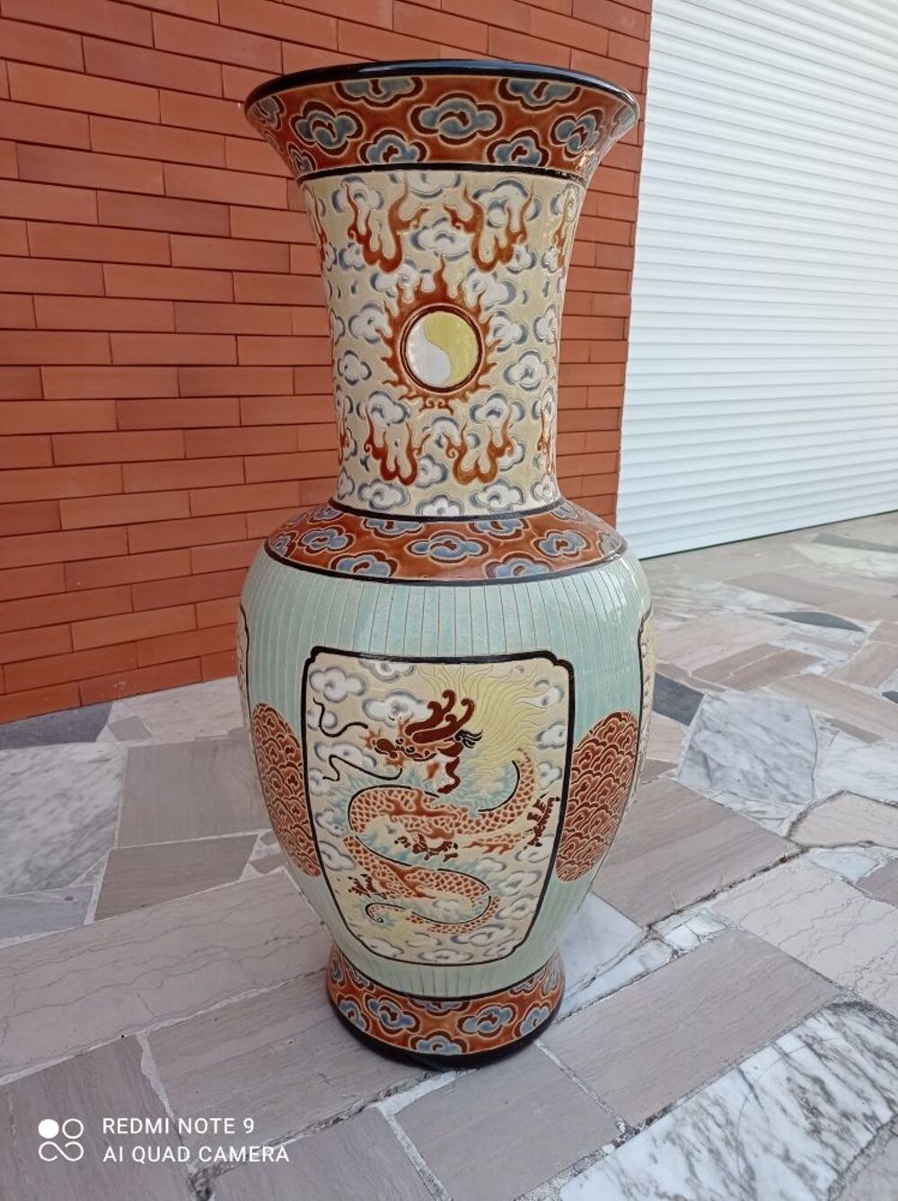 GRAND VASE de sol ( inspiration asiatique ) Décoration