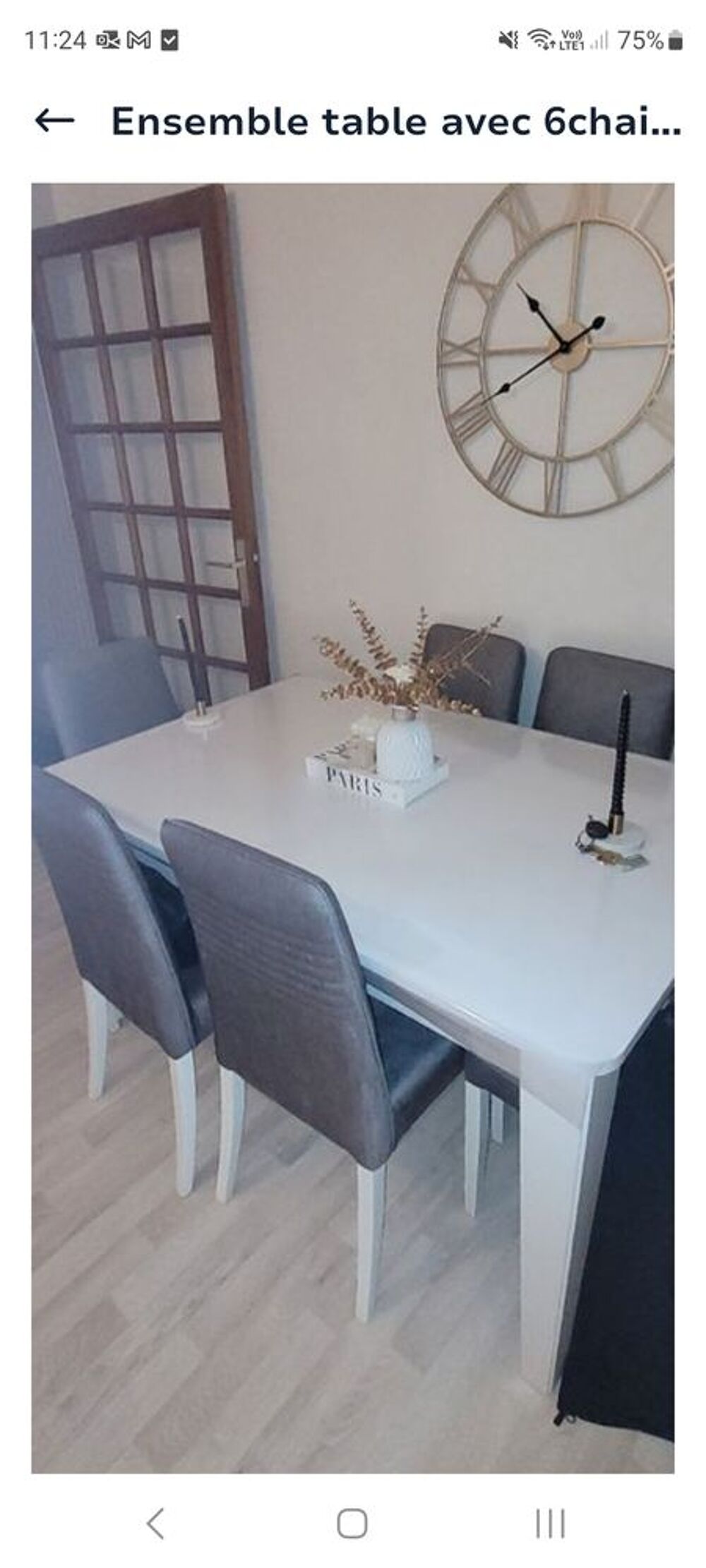 Ensemble table avec 6chaises Meubles