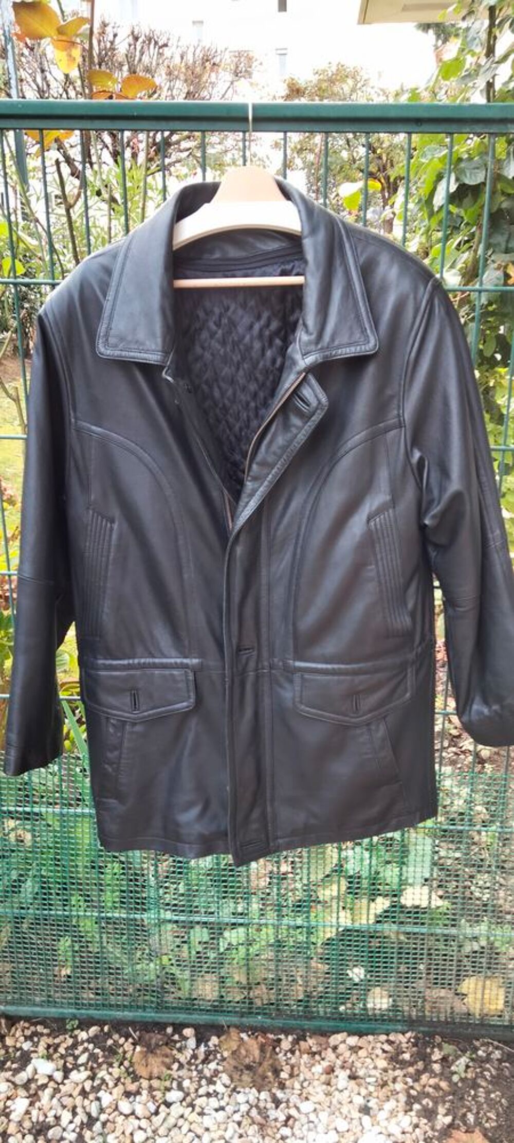 Parka cuir Homme agneau Vêtements