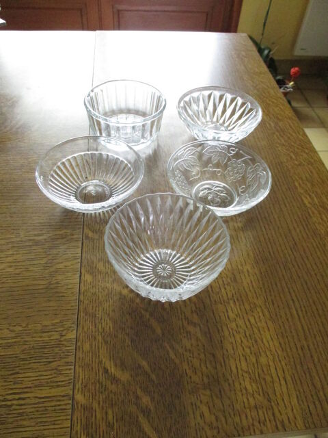 lot de 5 coupelles en verre vintage 0 M�rignies (59)