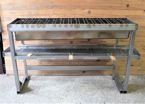 Barbecue charbon/bois tout inox 700 Laxou (54)