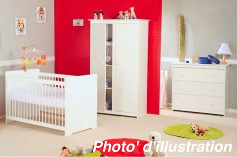 Chambre complte bb en bois massif, lit 120*60 350 Heyrieux (38)