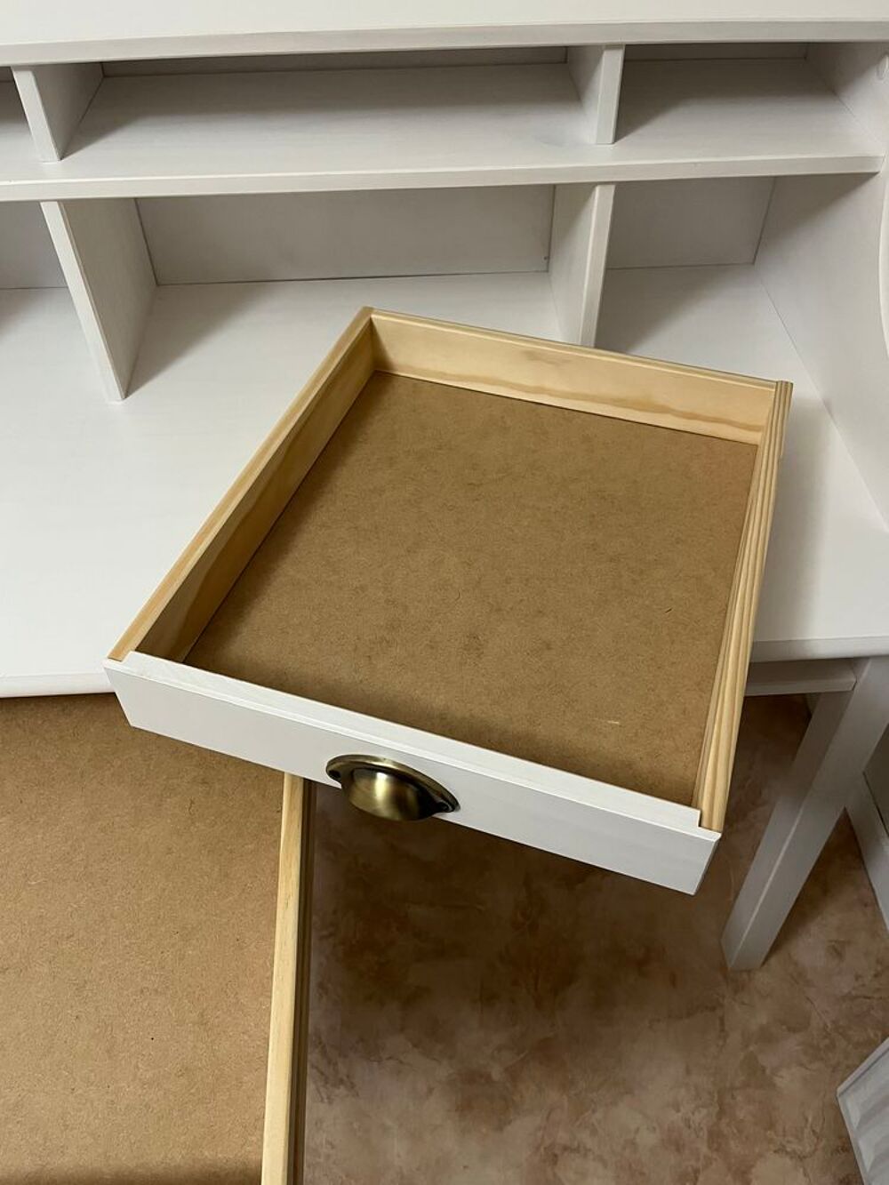 Bureau en pin massif blanc marlene Meubles