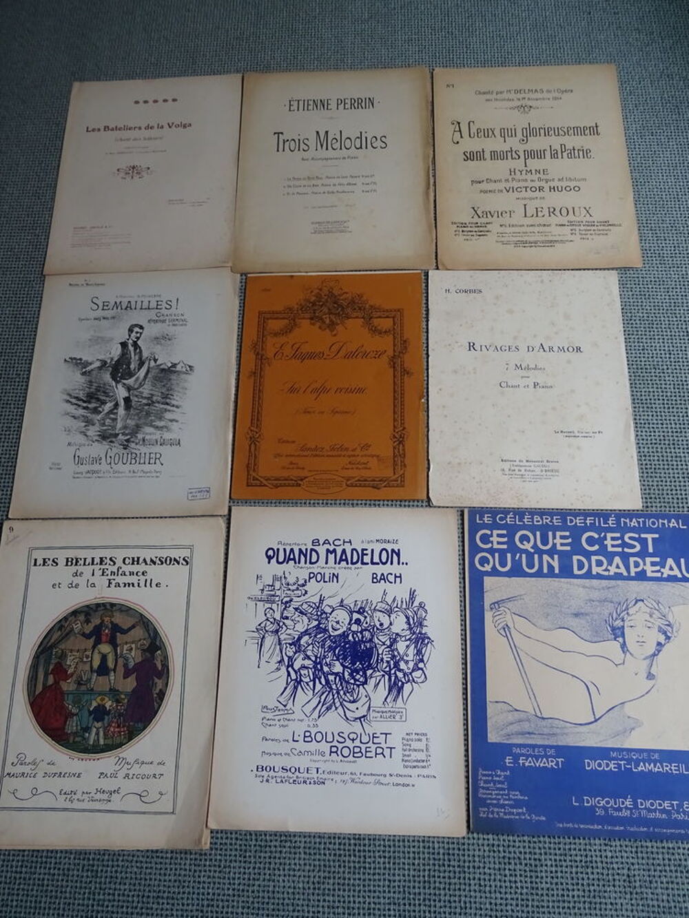 tr&egrave;s belles partitions pour collectionneurs Instruments de musique