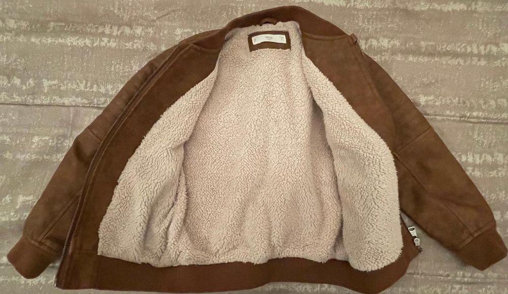 Blouson hiver marron similicuir int&eacute;rieur molletonn&eacute; 7ans Vêtements enfants