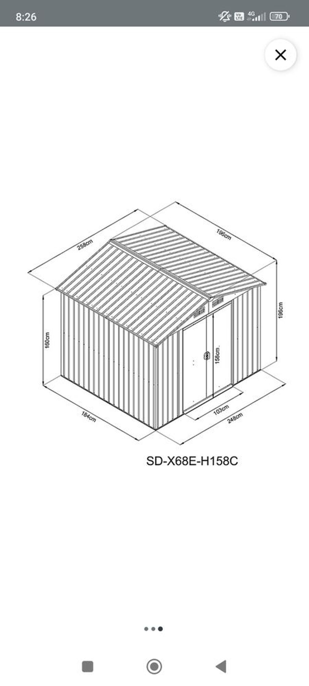 Abri de je ardin 5,06m2 jamais mont&eacute; Bricolage