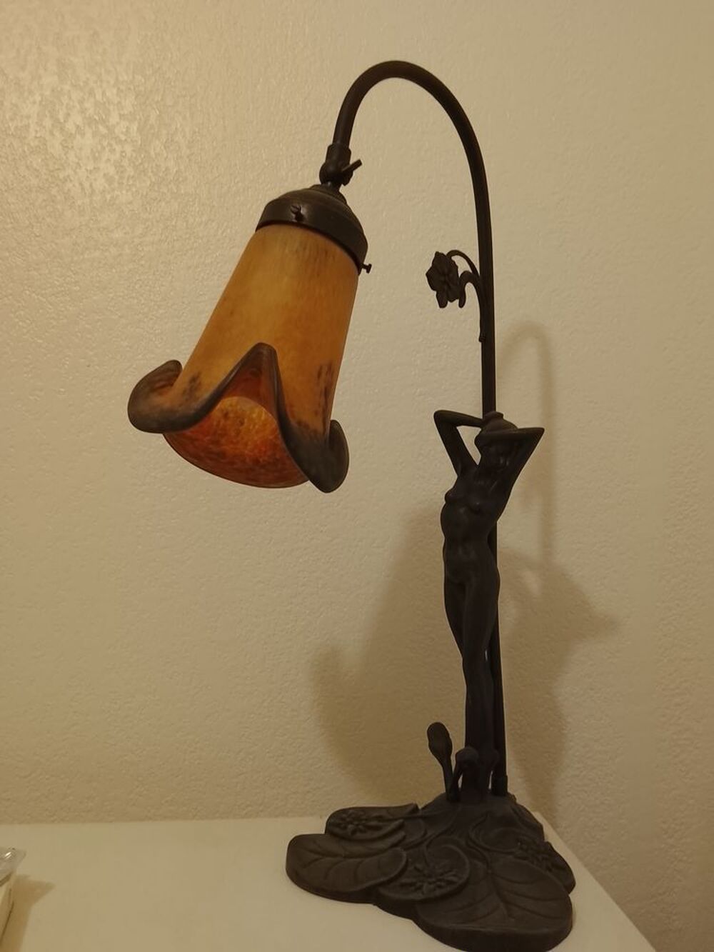 Lampe de table p&acirc;te de verre Décoration