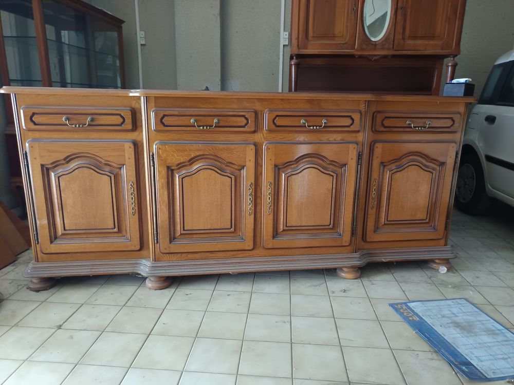 Bahut ch&ecirc;ne massif L2.40 / larg 50 cm haut 1m Meubles