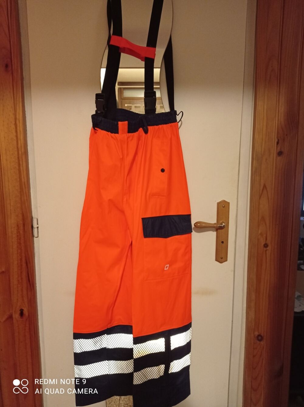 Pantalon Haute Visibilit&eacute; Orange avec Bretelles Vêtements