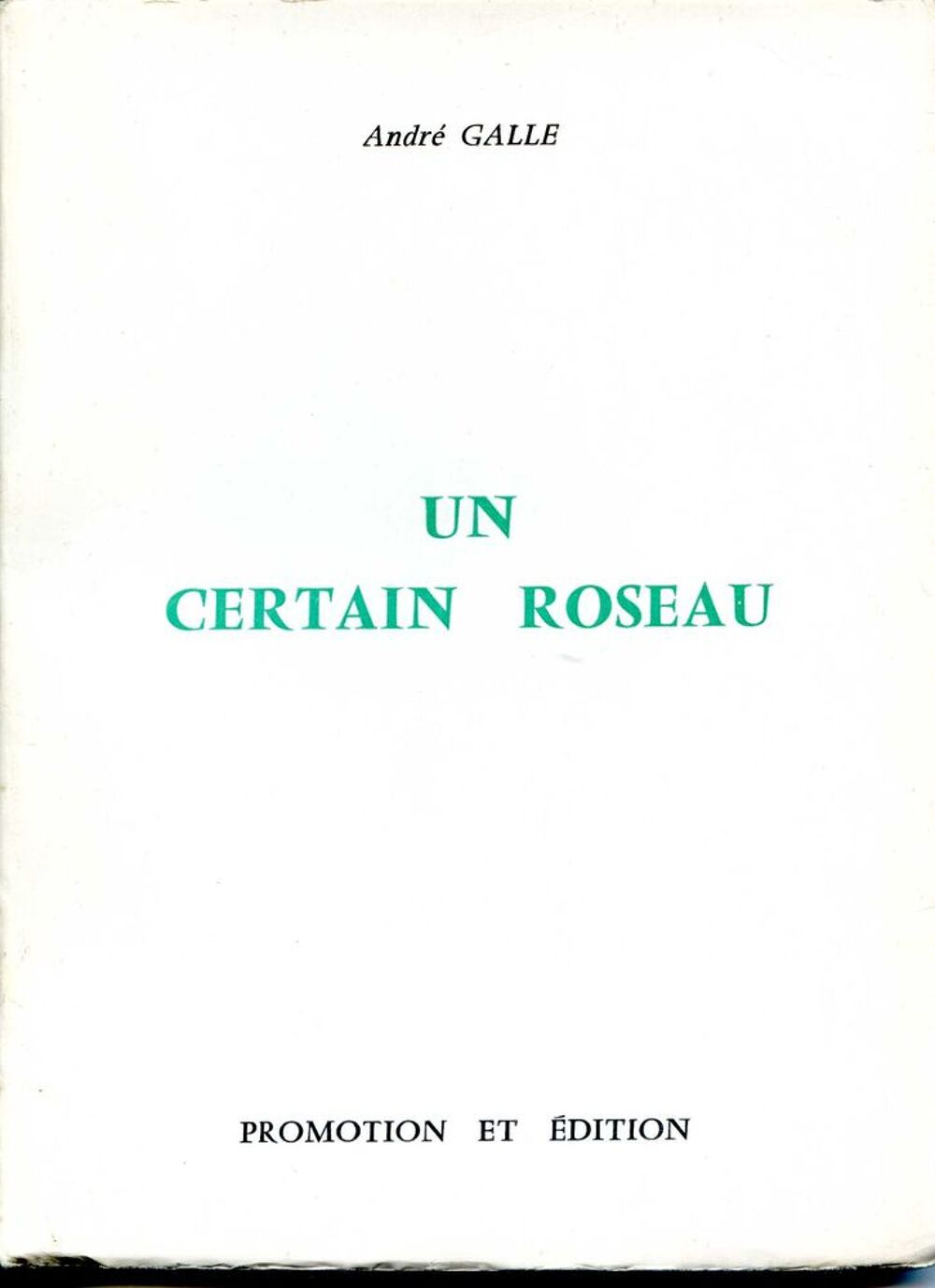 Un certain roseau - Andr&eacute; Galle Livres et BD