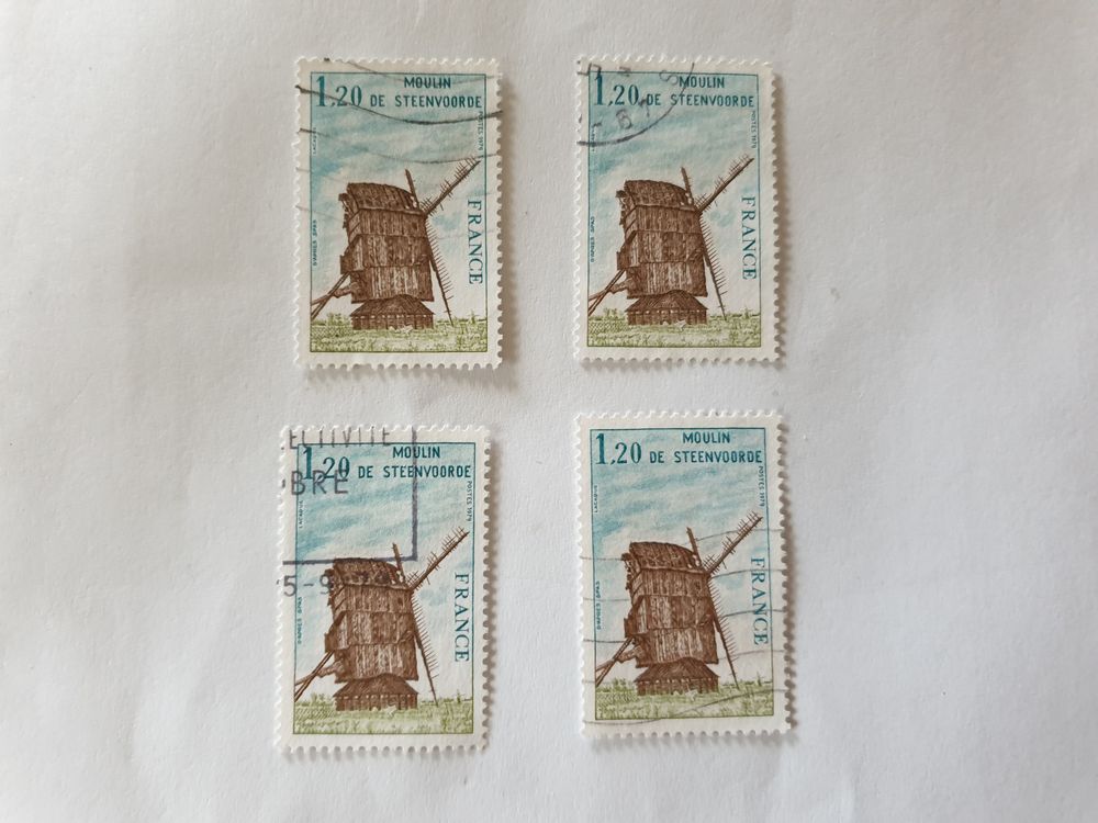 Timbre france Moulin de Steenvoorde 1979 lot 0.32 euro 