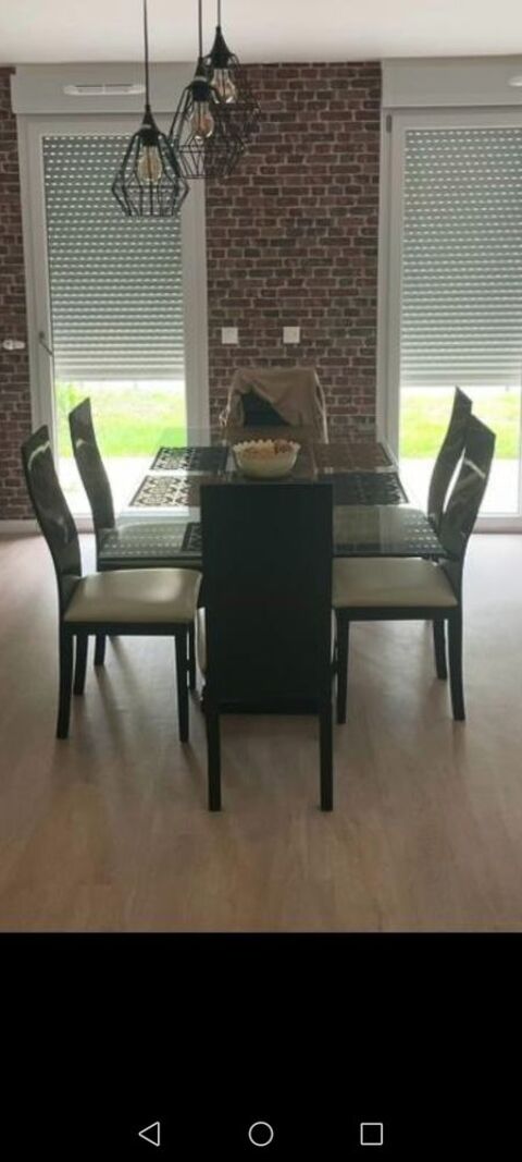 Table en verre monopied et 6 ses 6 chaises 500 Issoudun (36)