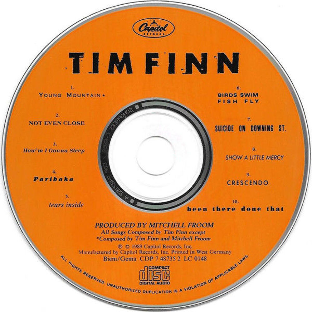 cd Tim Finn ?(etat neuf) CD et vinyles
