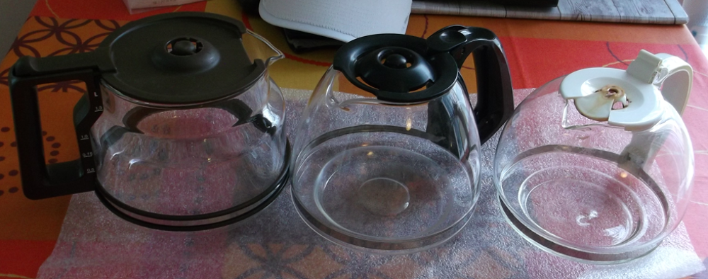 Trois verseuses &agrave; caf&eacute;, pour cafeti&egrave;re &eacute;lectrique Cuisine