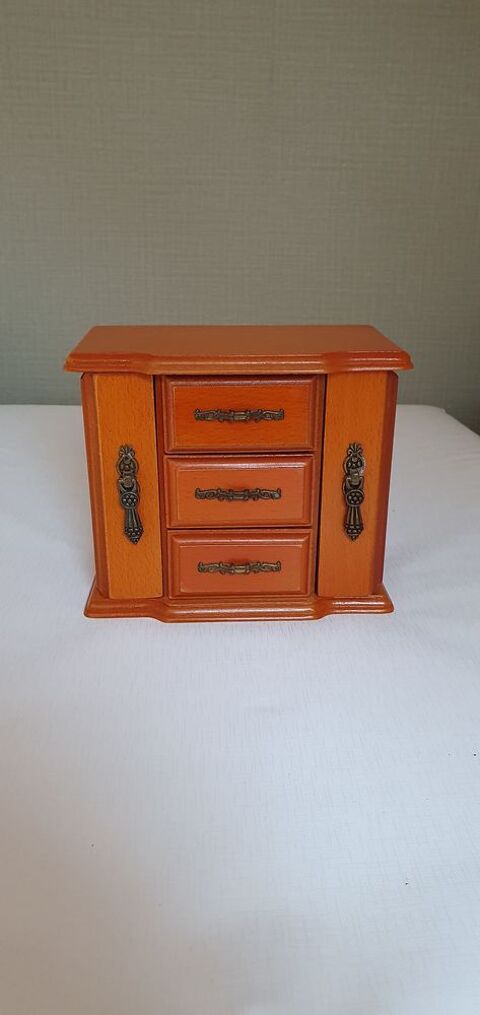 Boîte à bijoux en bois avec tiroirs et portes, style vintage 12 Betton (35)