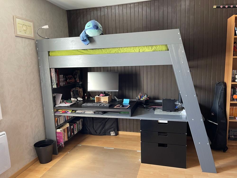 LIT BUREAU EN BOIS Meubles