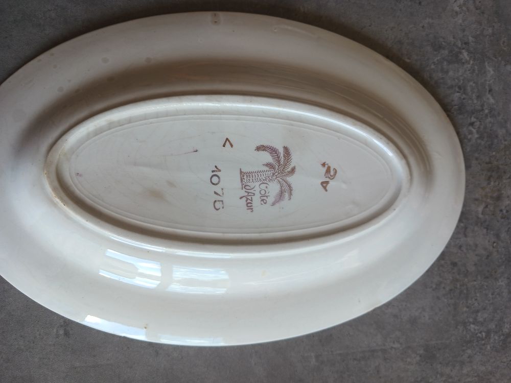 Assiette et plat D&eacute;corative Florale en Porcelaine Décoration
