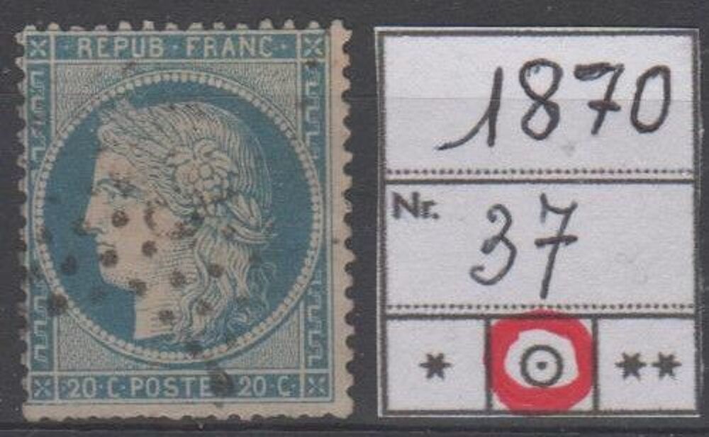 TIMBRE de FRANCE
1870
OBLITERE 