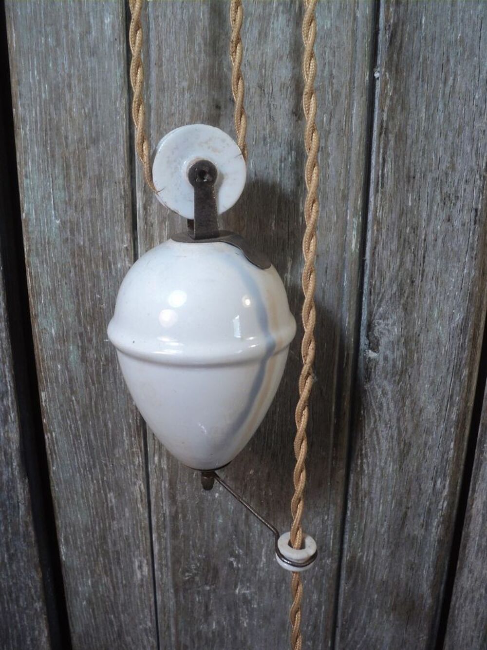 Lampe Suspension Monte et Baisse Porcelaine Opaline Cuisine Décoration