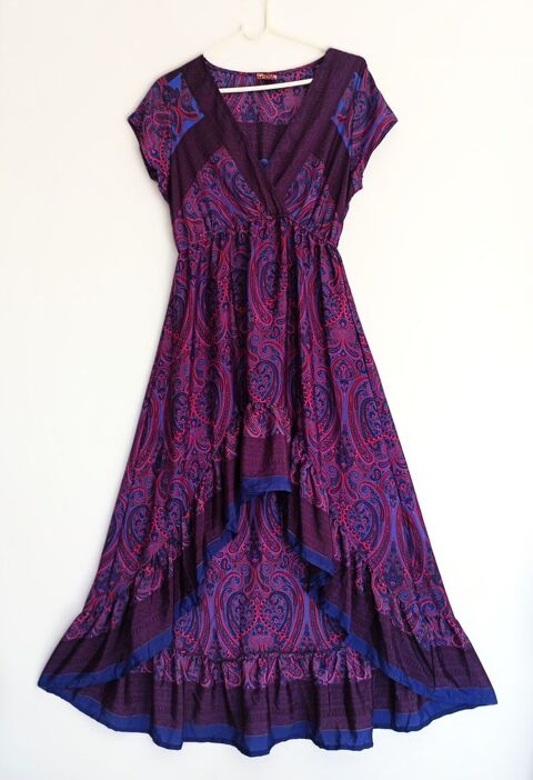 magnique robe longue assymetrique  en soie marque  BOHO 29 Cannes (06)