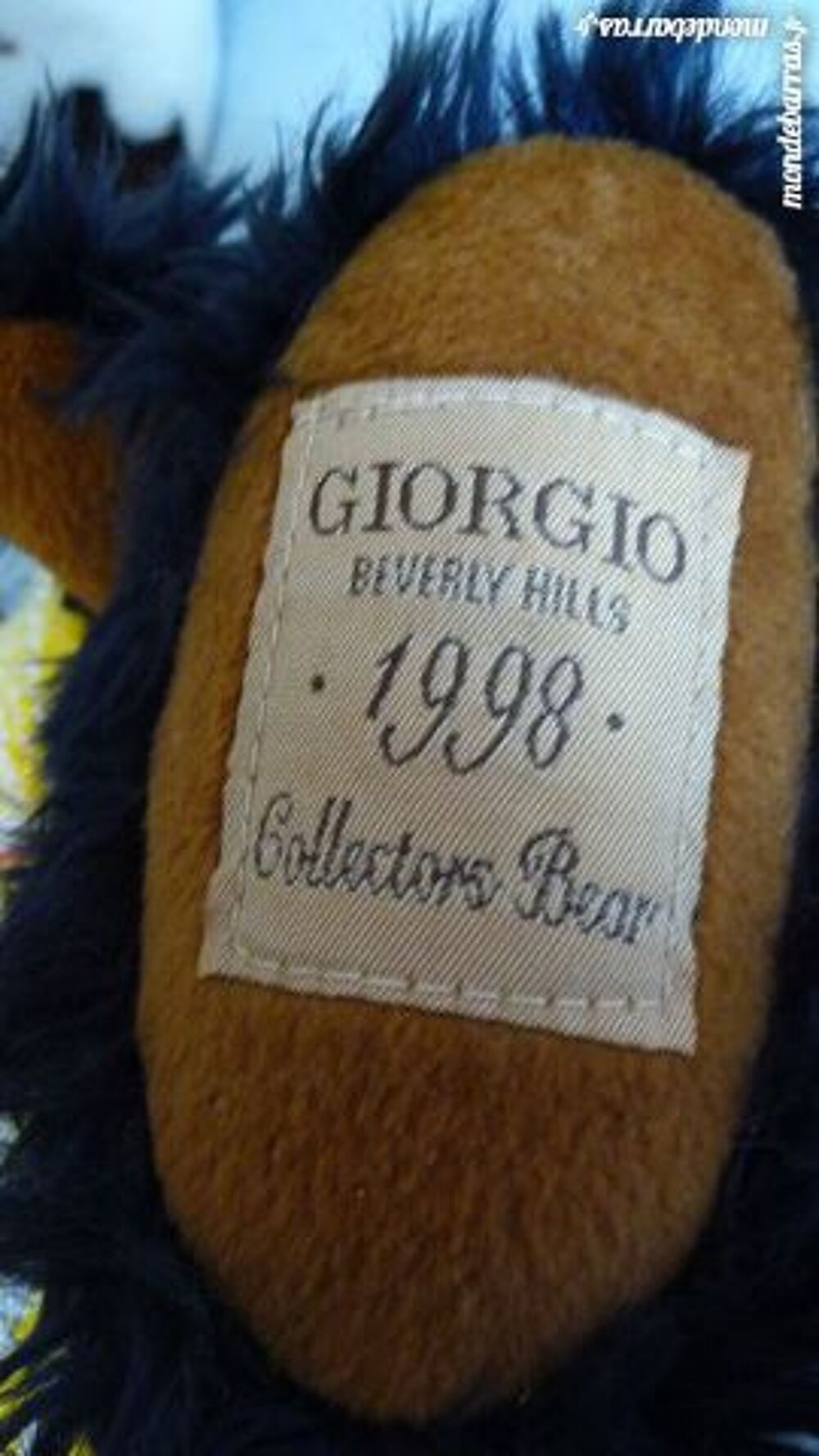 OURS PELUCHE COLLECTOR GIORGIO 1998 