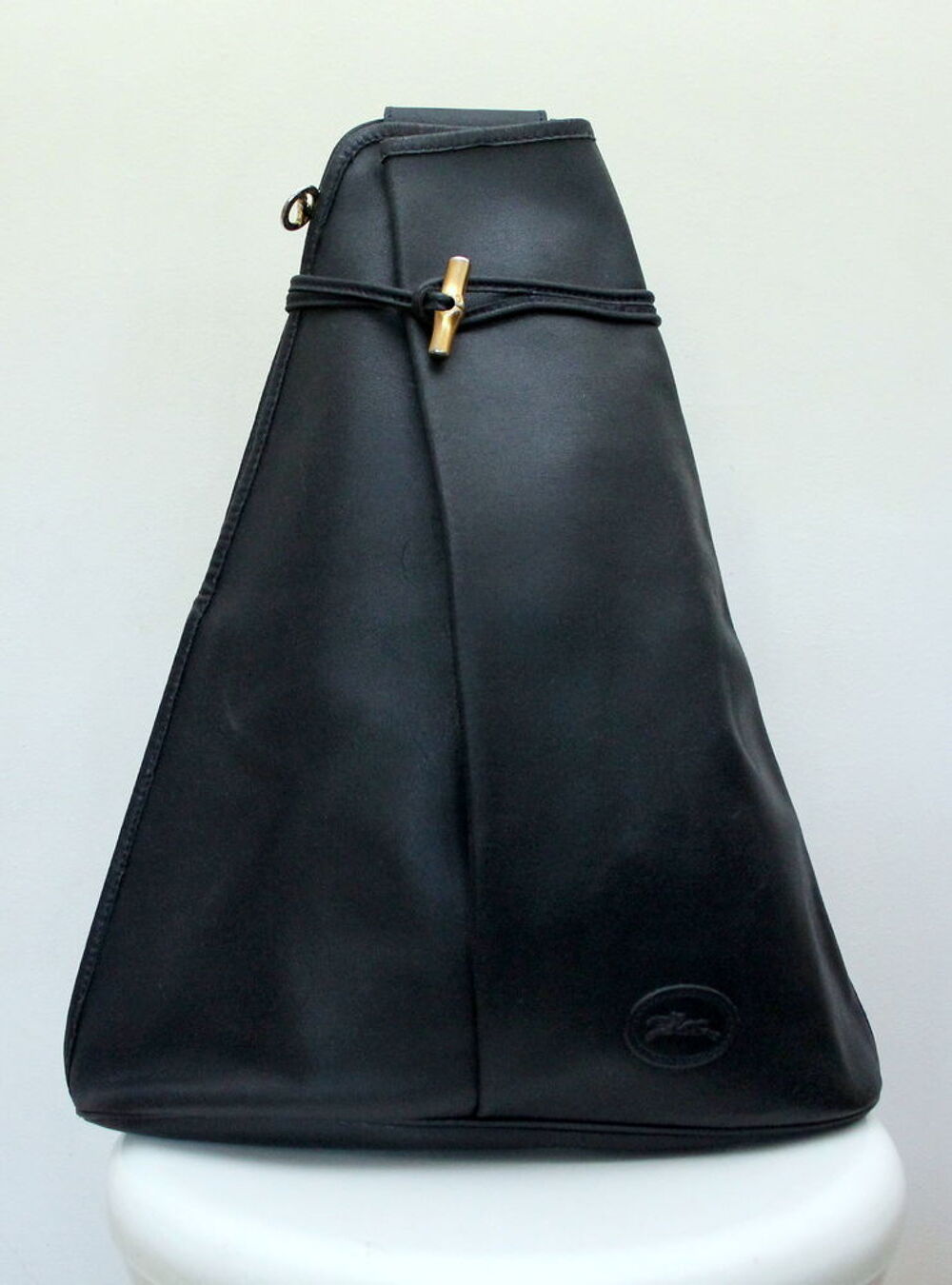 Sac en bandouli&egrave;re cuir marine LONGCHAMP Maroquinerie