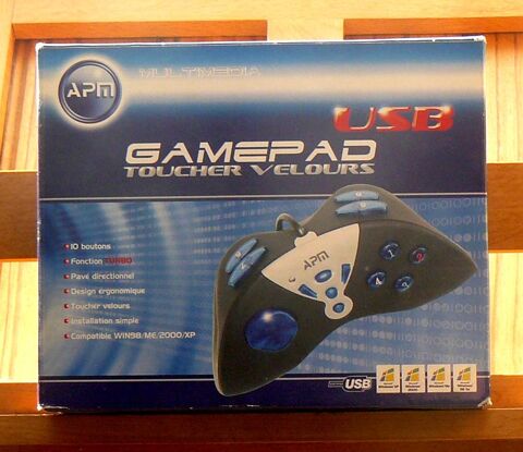 Gamepad USB vintage - touch velours - APM - avec sa boite 8 Argenteuil (95)