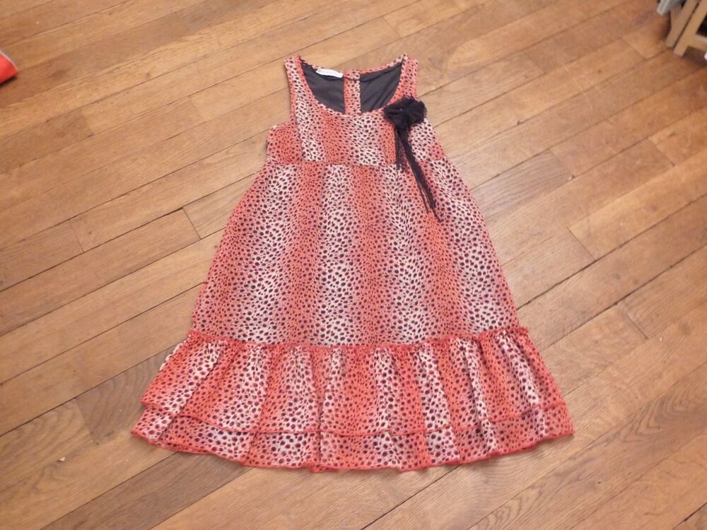 Robe/ Tunique "Panth&egrave;re" Rouge Beige Noir- A Part Ca Vêtements