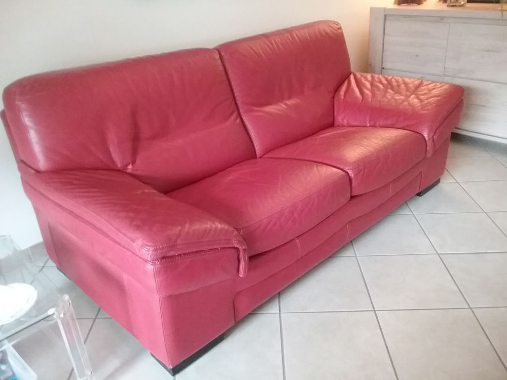 canap&eacute; fixe cuir 2 places roche bobois Meubles
