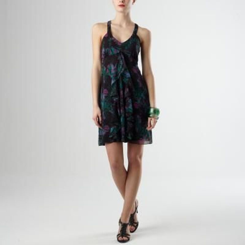 robe imprim&eacute;e NEUVE TOP STUDIO crois&eacute; dos TAILLE 34 &eacute;tiquett Vêtements