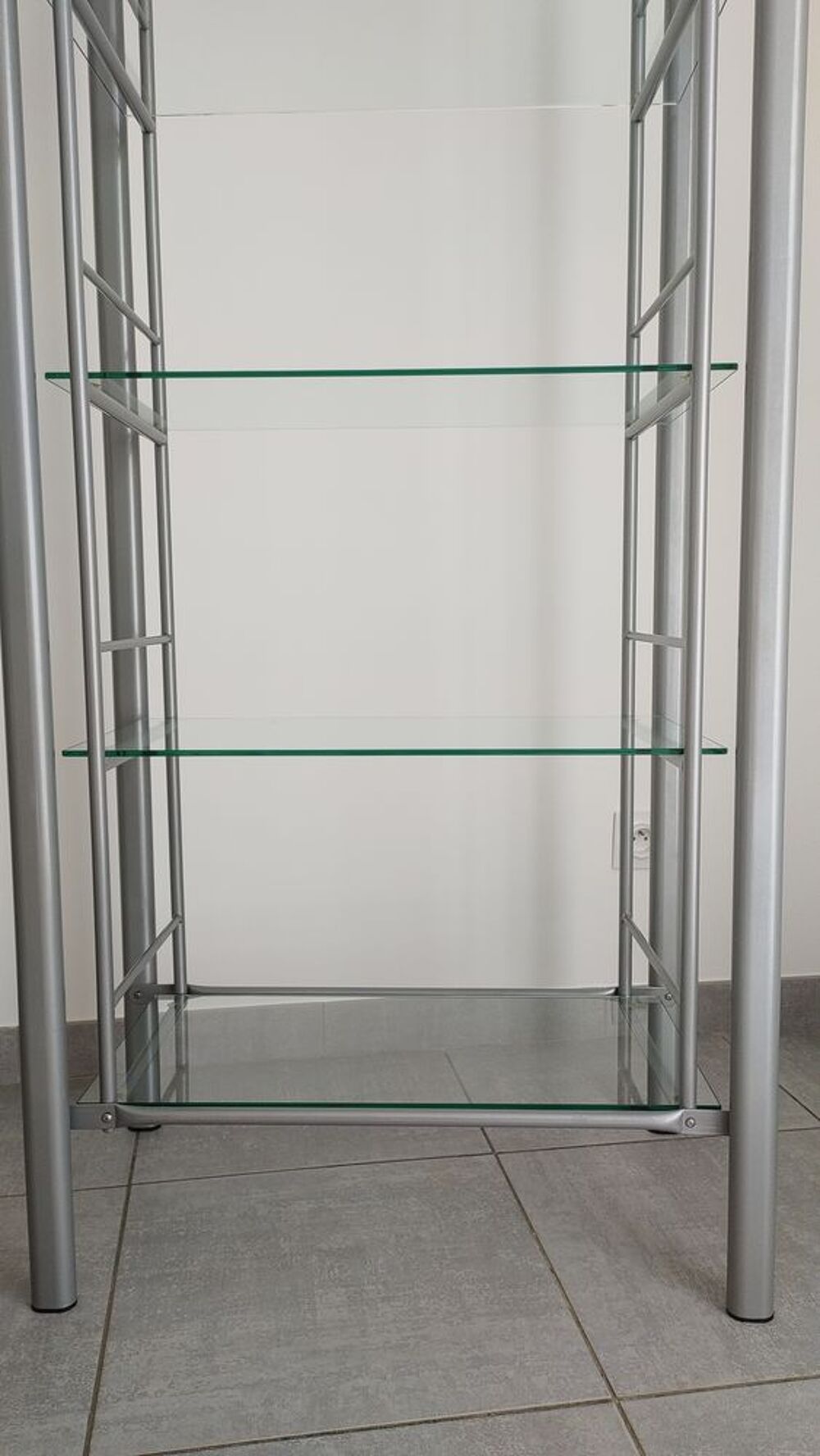 Biblioth&egrave;que Design Double Portant Structure Alu &Eacute;tag&egrave;res x5 Meubles