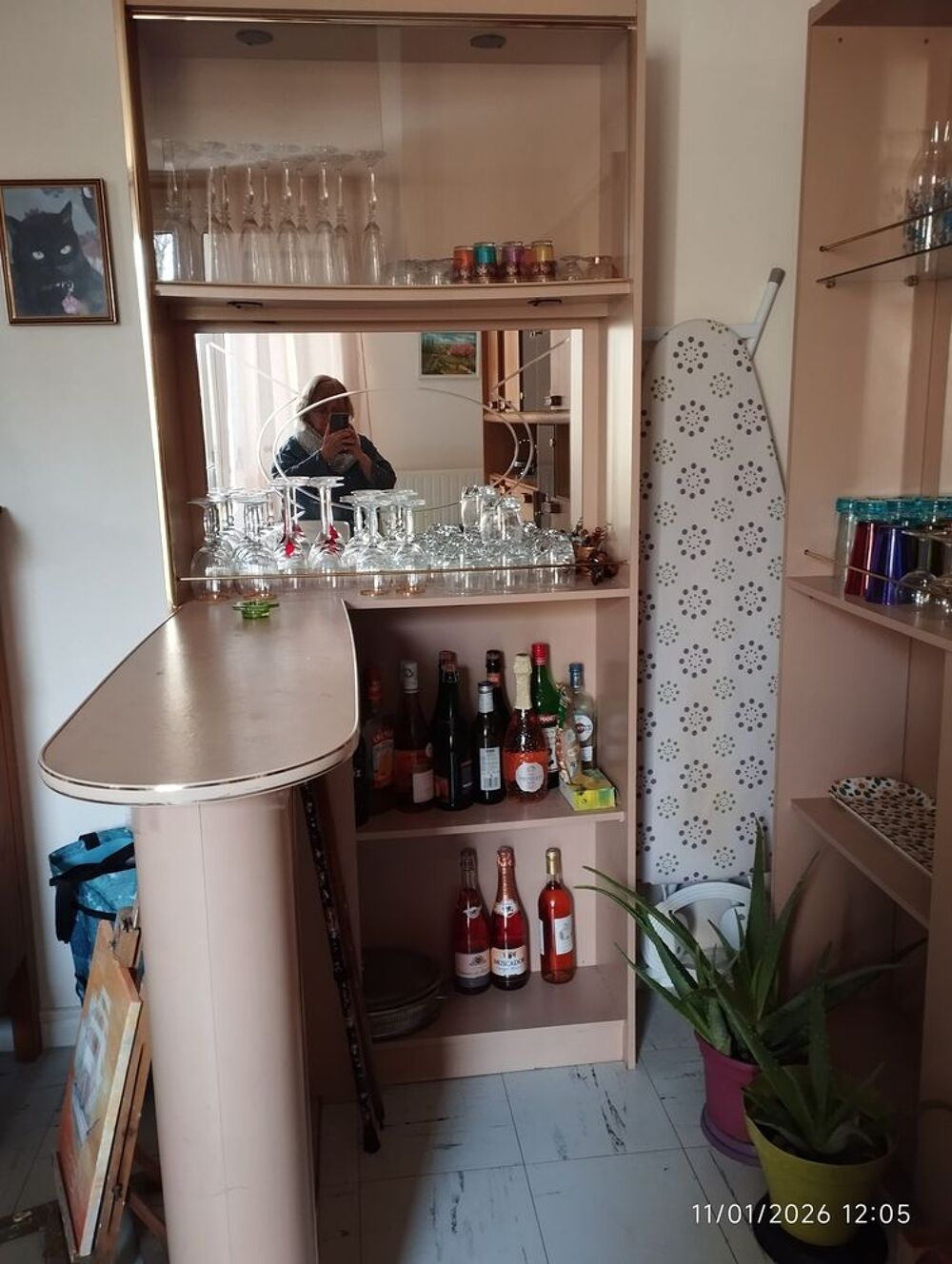 Bar avec vitrine ..beau et pratique Meubles