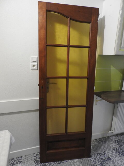 Porte en bois avec vitrage sablé 30 La Roche-sur-Yon (85)