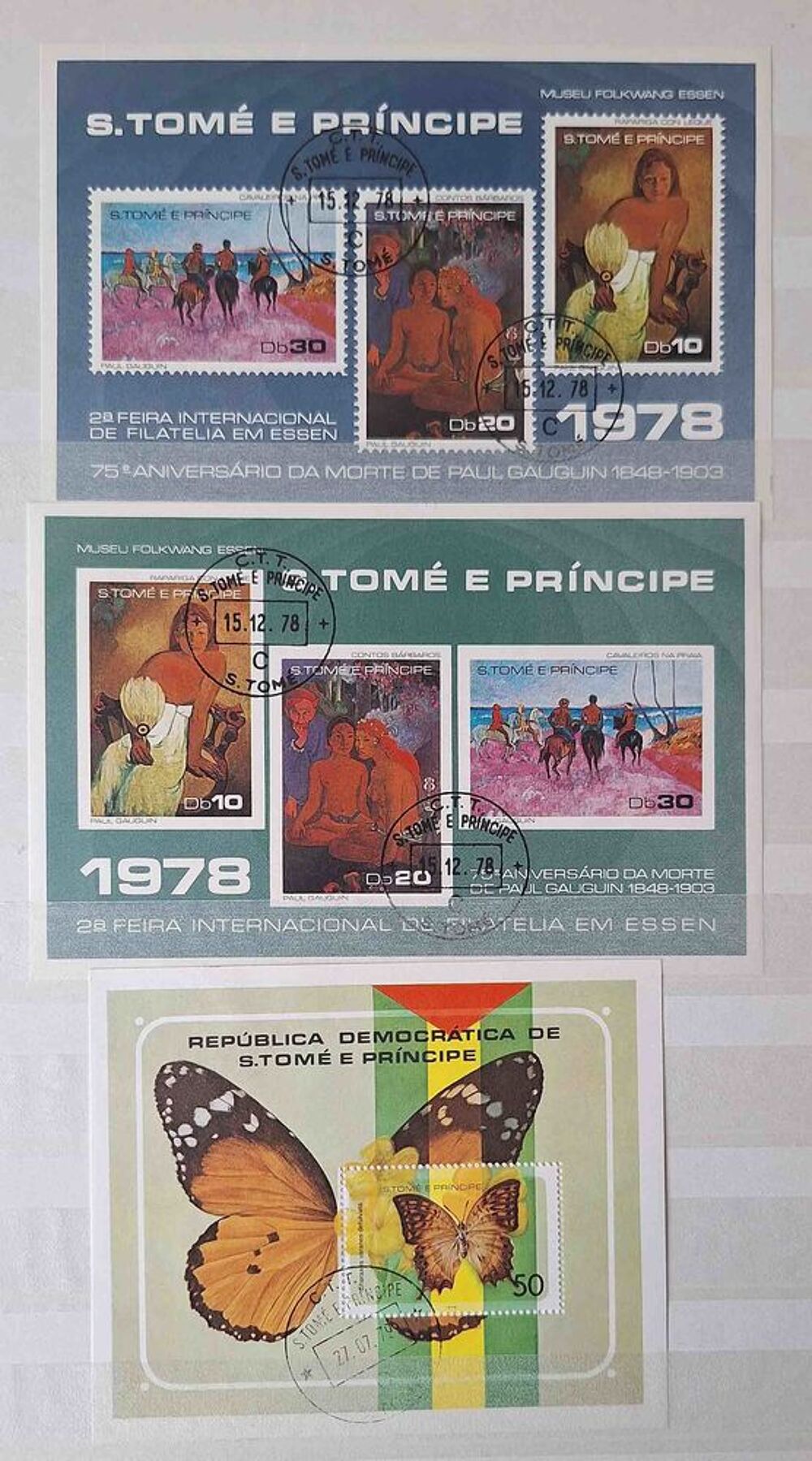 S&eacute;rie de timbres de collection de Saint Thomas et Prince 
