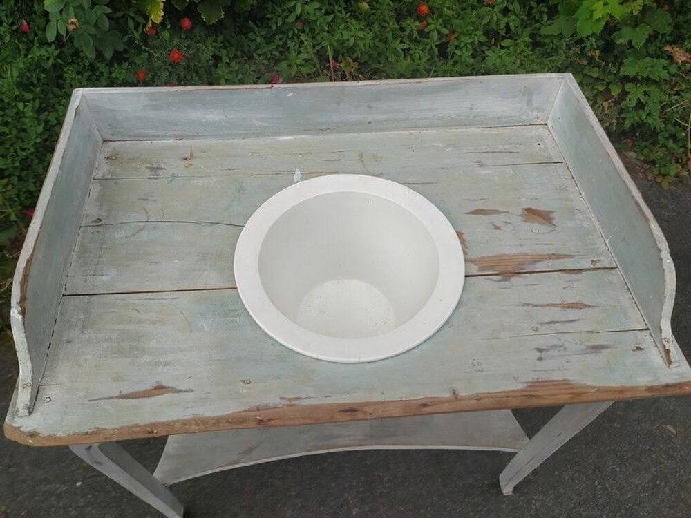 Ancien Meuble Table de Toilette Vasque Fa&iuml;ence Meubles