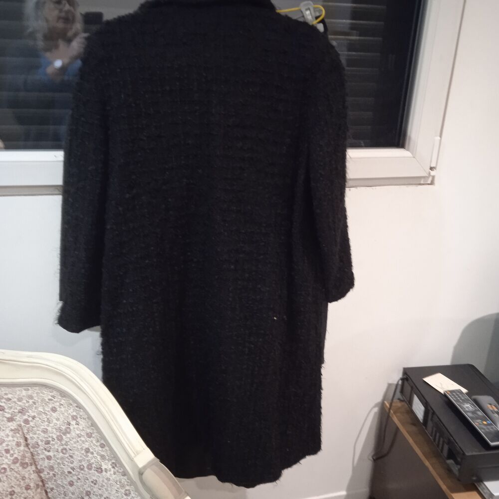 Manteau long noir bouclettes T 42/44 plus d'&eacute;tiquette concer Vêtements