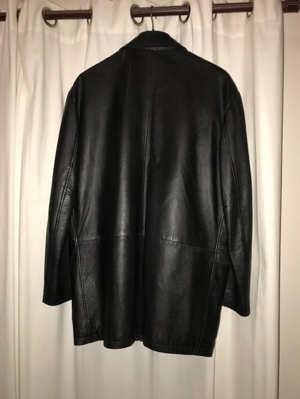 Veste en cuir De Fursac Noire en cuir taille 54 Vêtements