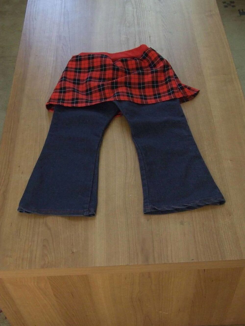 Pantalon jupe, taille &eacute;lastiqu&eacute;e, Bleu et &eacute;cossais, 6&nbsp;ans Vêtements enfants