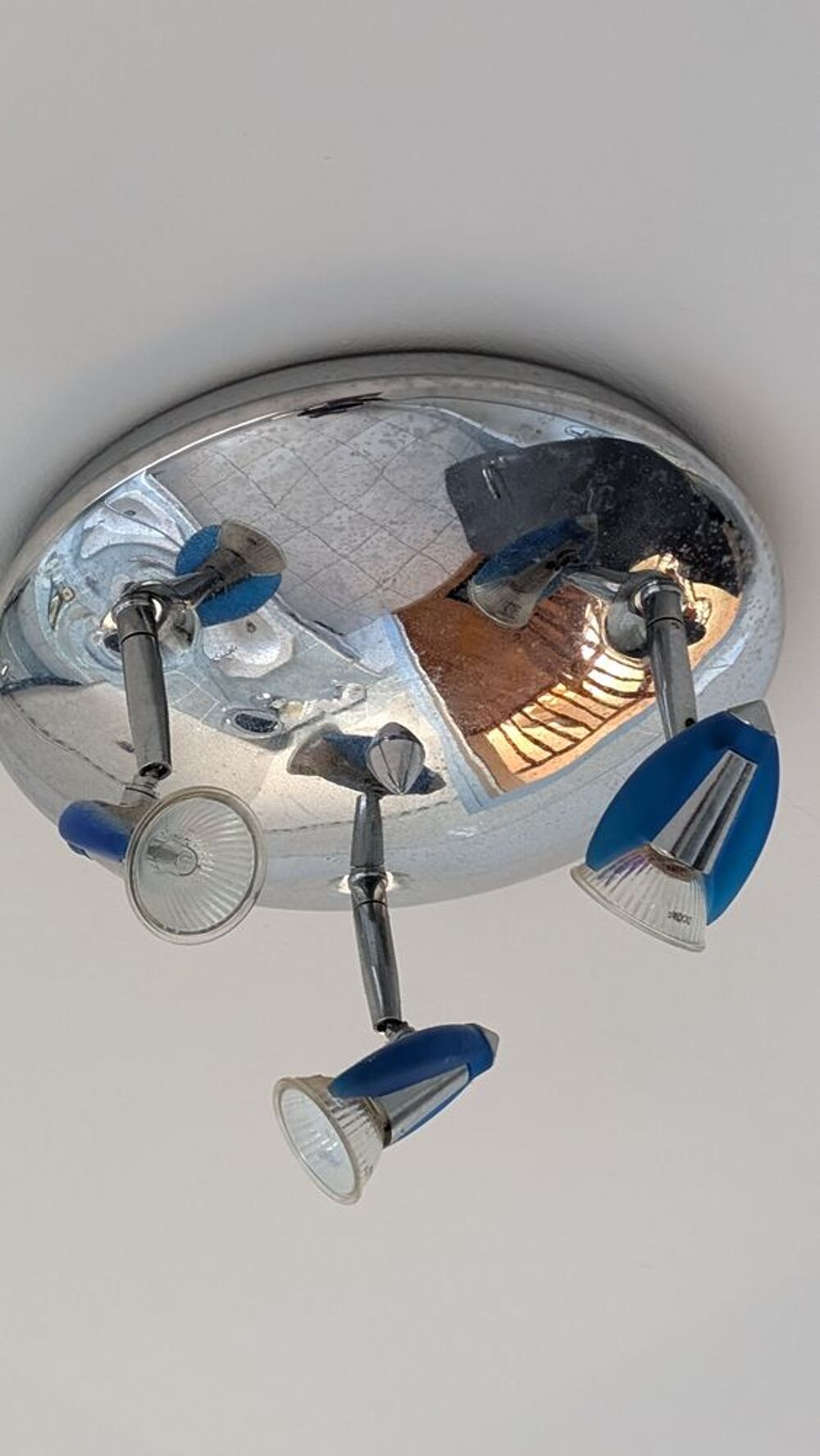 Plafonnier de Salle de bain 3 lampes halog&egrave;nes Décoration