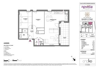  Appartement � vendre 3 pi�ces 64 m�